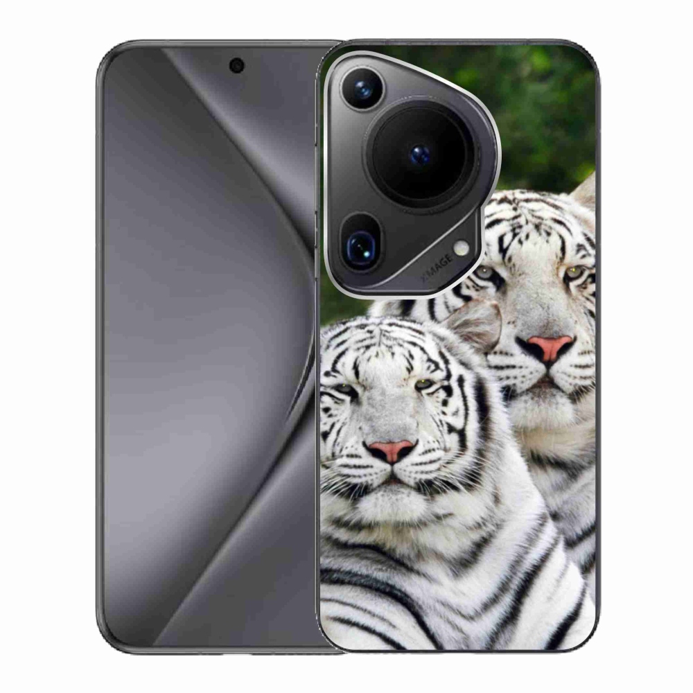 Gélový obal mmCase na Huawei Pura 70 Ultra - bieli tigre