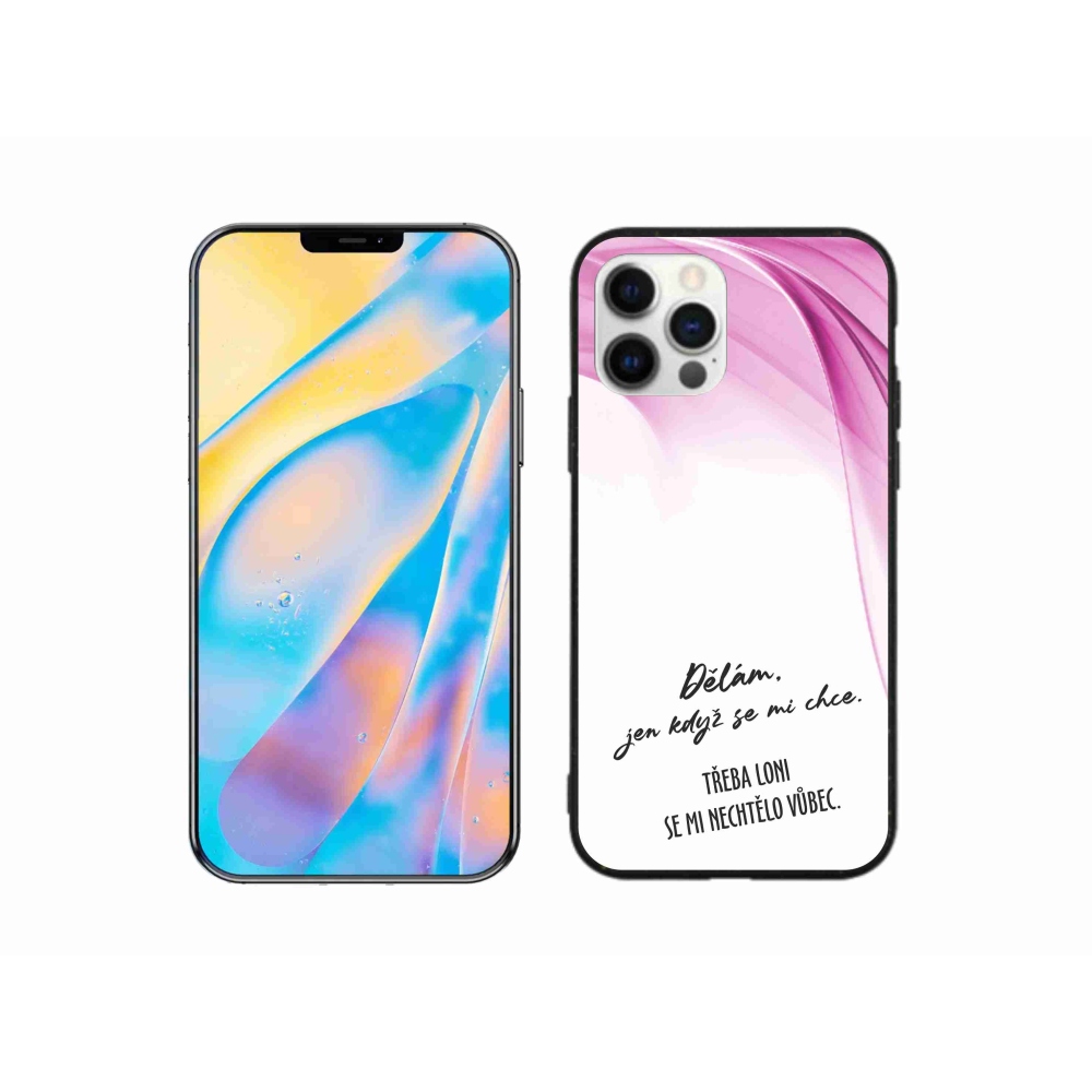 Gélový kryt mmCase na iPhone 12 Pro - vtipný text 12 biele pozadie