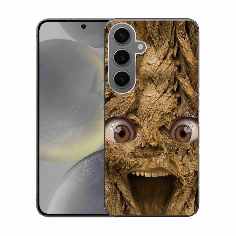 Gélový kryt mmCase na Samsung Galaxy S24 - veselý strom s očami