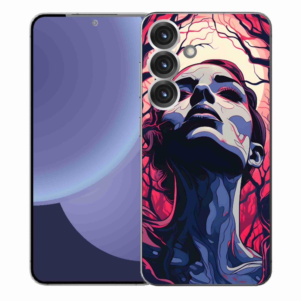 Gélový kryt mmCase na Samsung Galaxy S25+ - abstraktná tvár