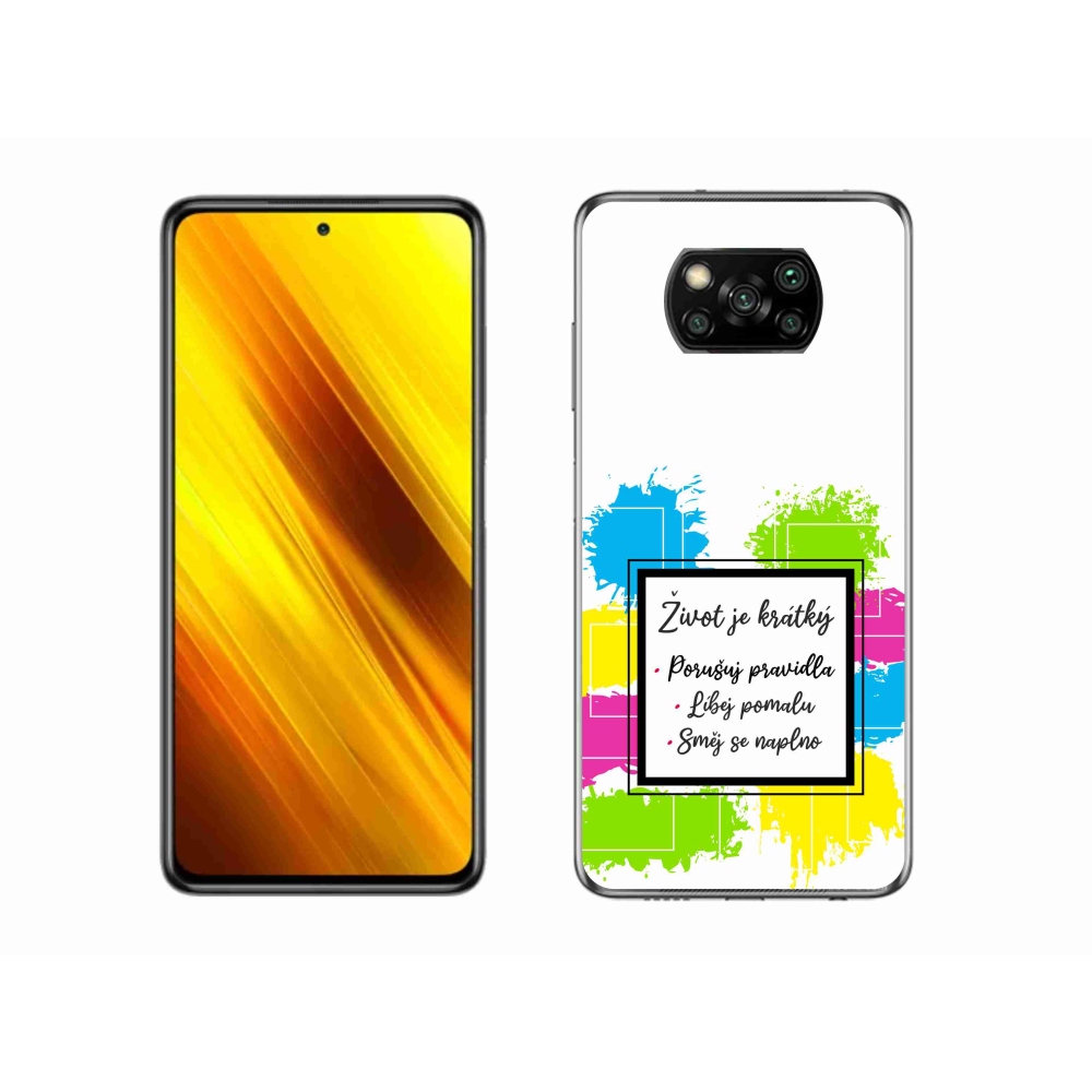 Gélový kryt mmCase na Xiaomi Poco X3 Pro - citát 5 biele pozadie