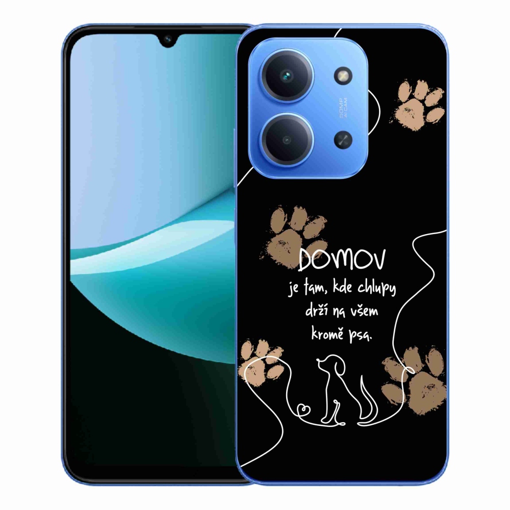 Gélový kryt mmCase na Xiaomi Redmi 15C 4G/5G (173mm) - psí motív čierne pozadie