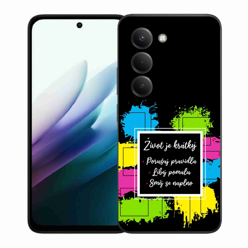 Gélový kryt mmCase na Xiaomi Redmi 15 4G/5G (171mm) - citát 5 čierne pozadie