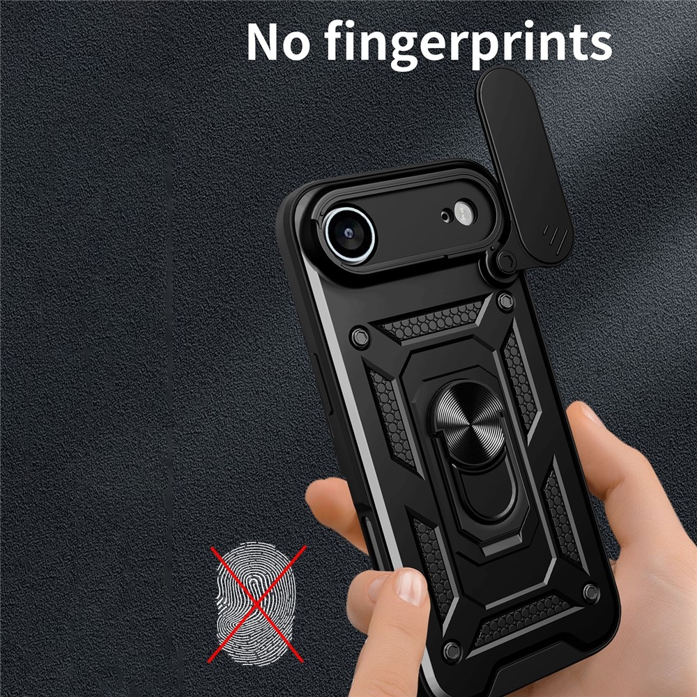Ring odolný kryt na iPhone 17 Air - čierny