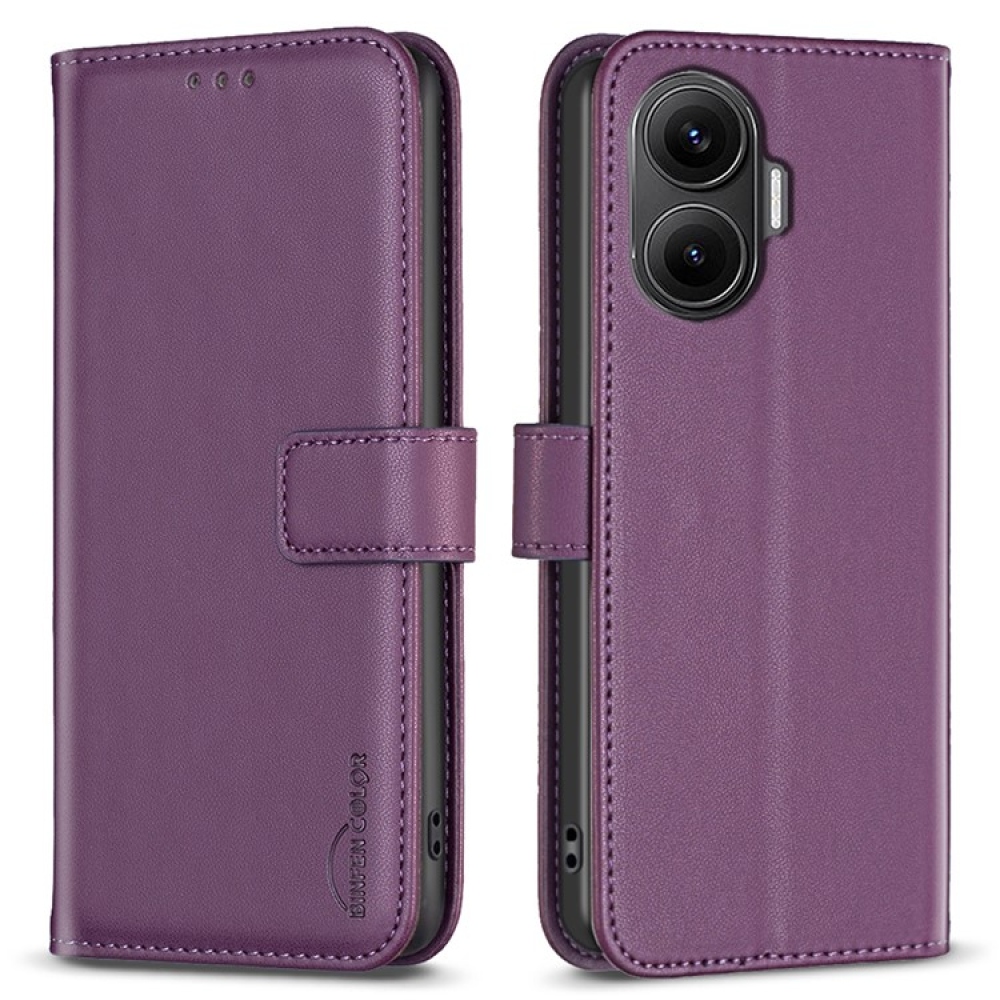 BNF knižkové puzdro na Xiaomi Poco F7 5G - tmavofialové
