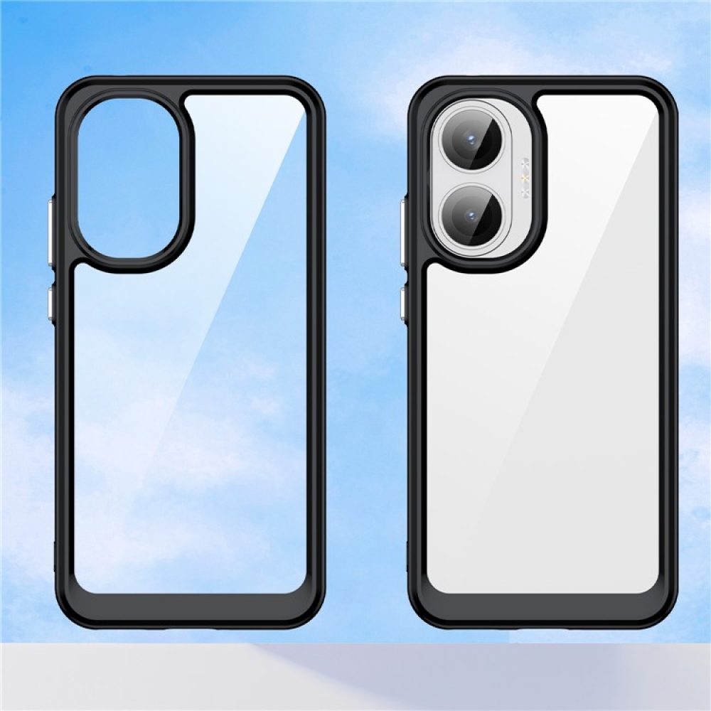 Gélový obal s pevným chrbtom na Xiaomi Poco F7 5G - čierny