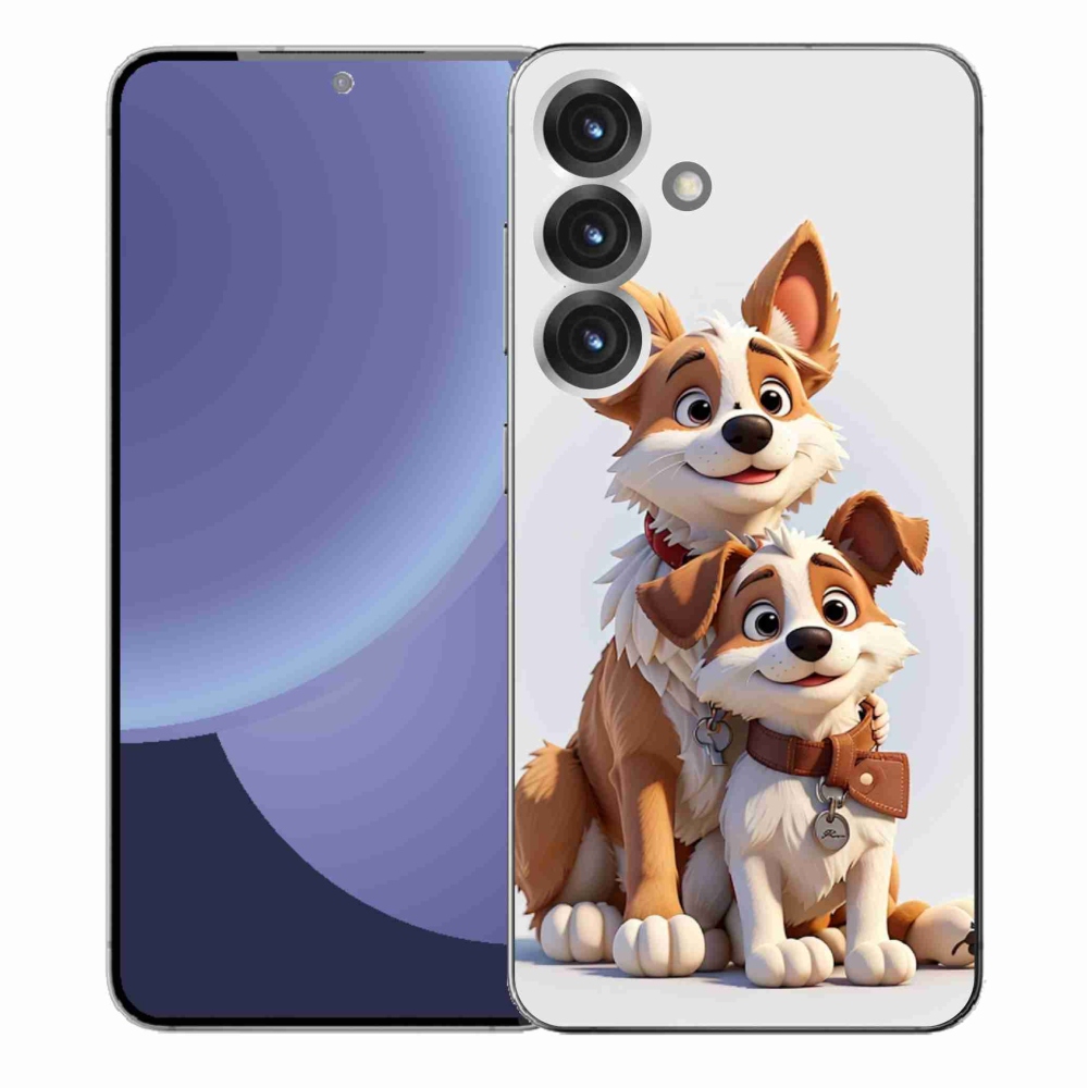 Gélový kryt mmCase na Samsung Galaxy S25+ - kreslenie psy