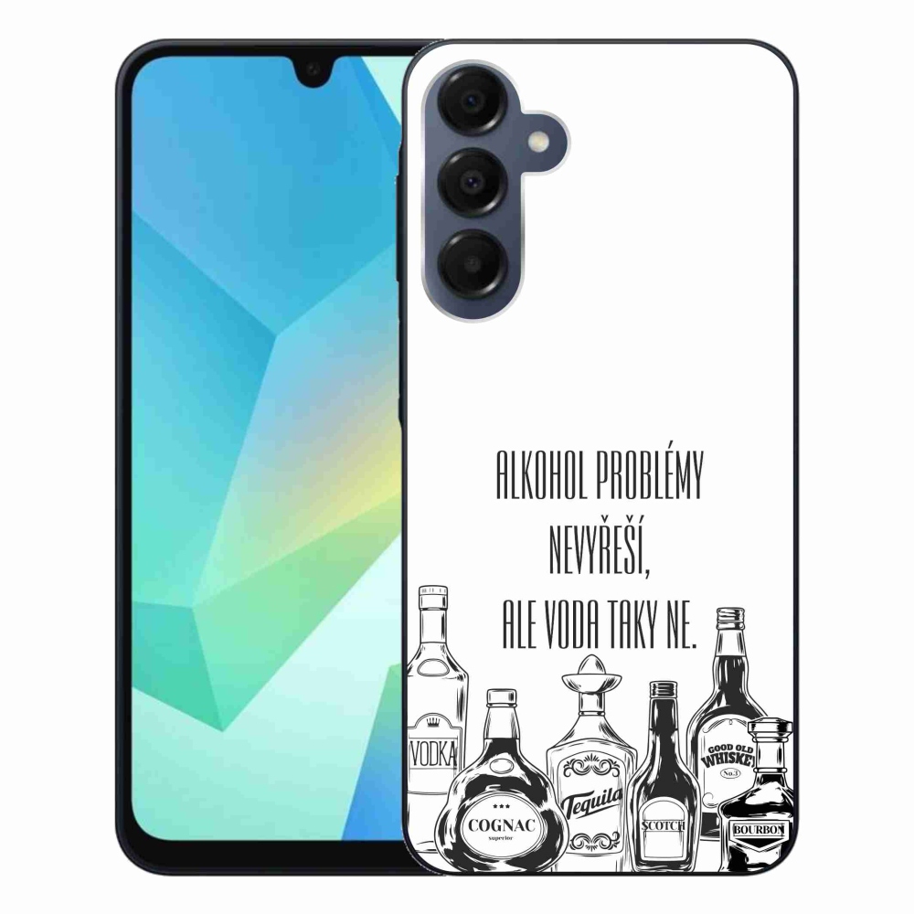 Gélový kryt mmCase na Samsung Galaxy A16 4G/5G - vtipný text biele pozadie