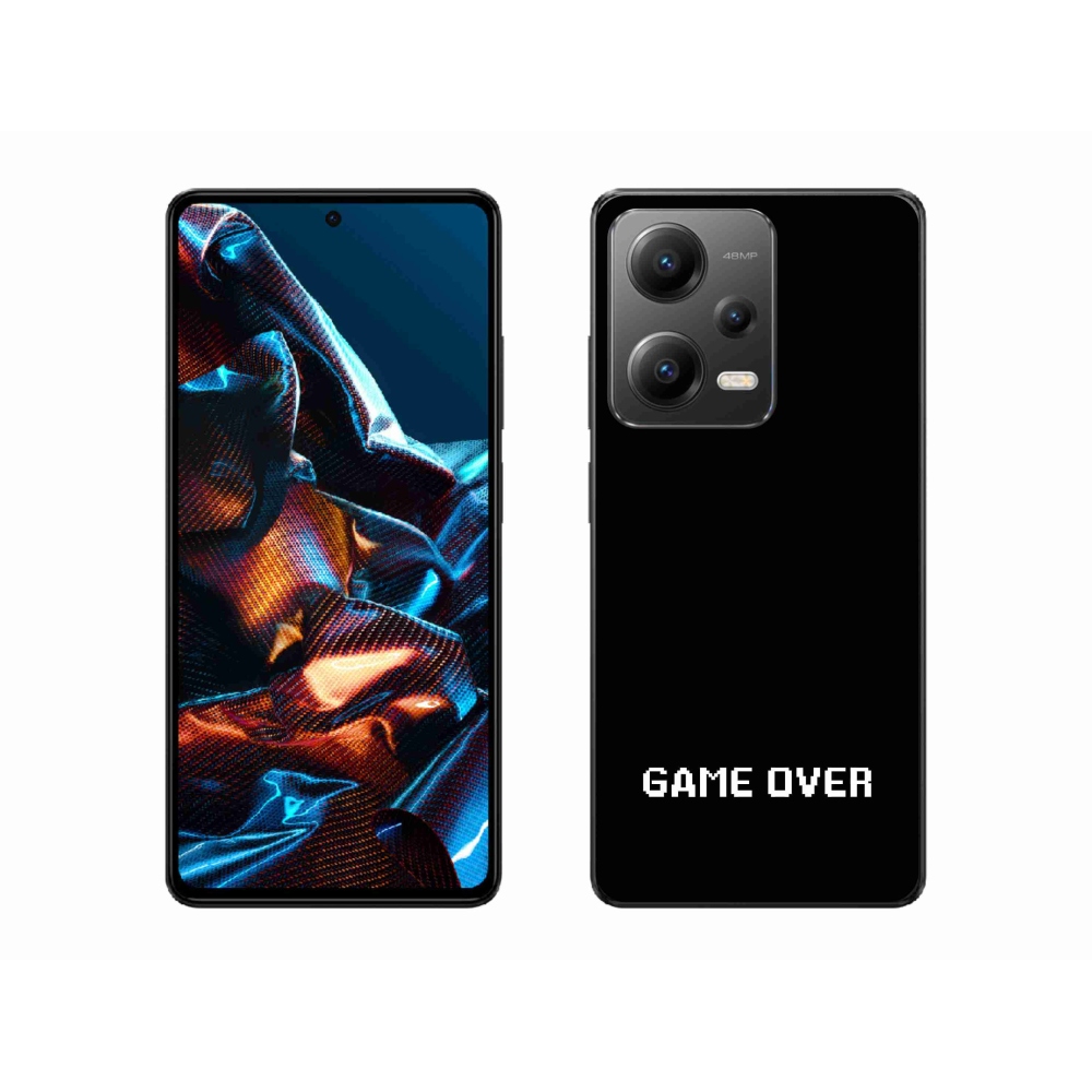 Gélový kryt mmCase na Xiaomi Redmi Note 12 Pro 5G - game over čierne pozadie
