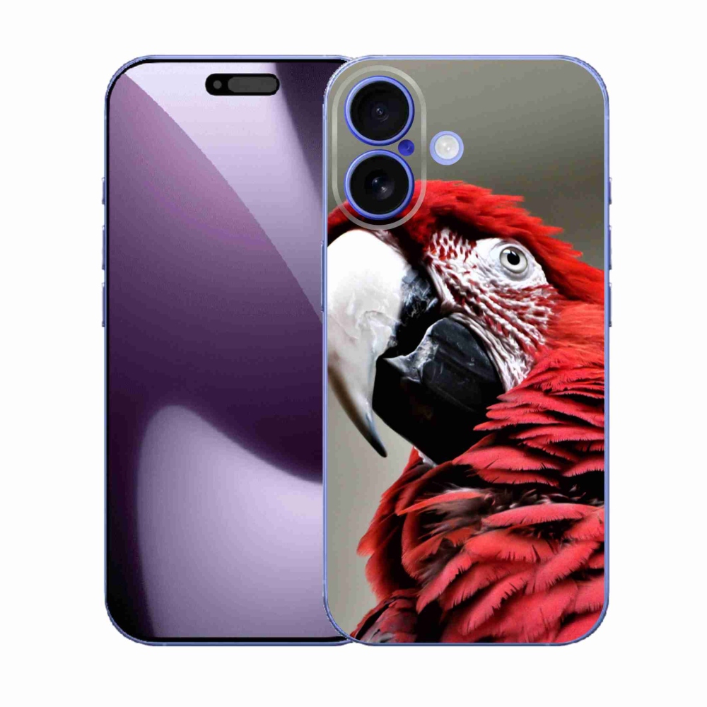 Gélový kryt mmCase na iPhone 17 - papagáj ara červený
