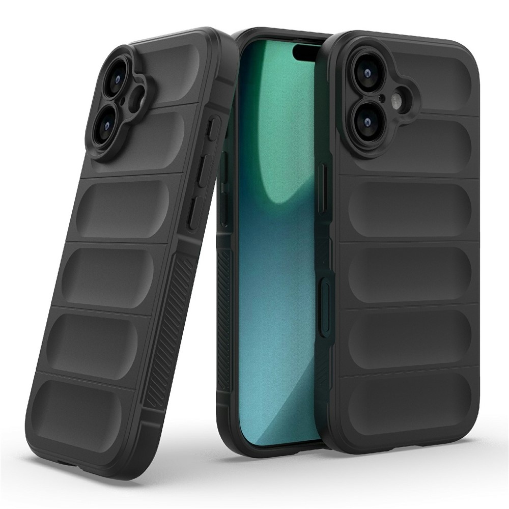 Rugg odolný gélový obal na iPhone 17 - čierny