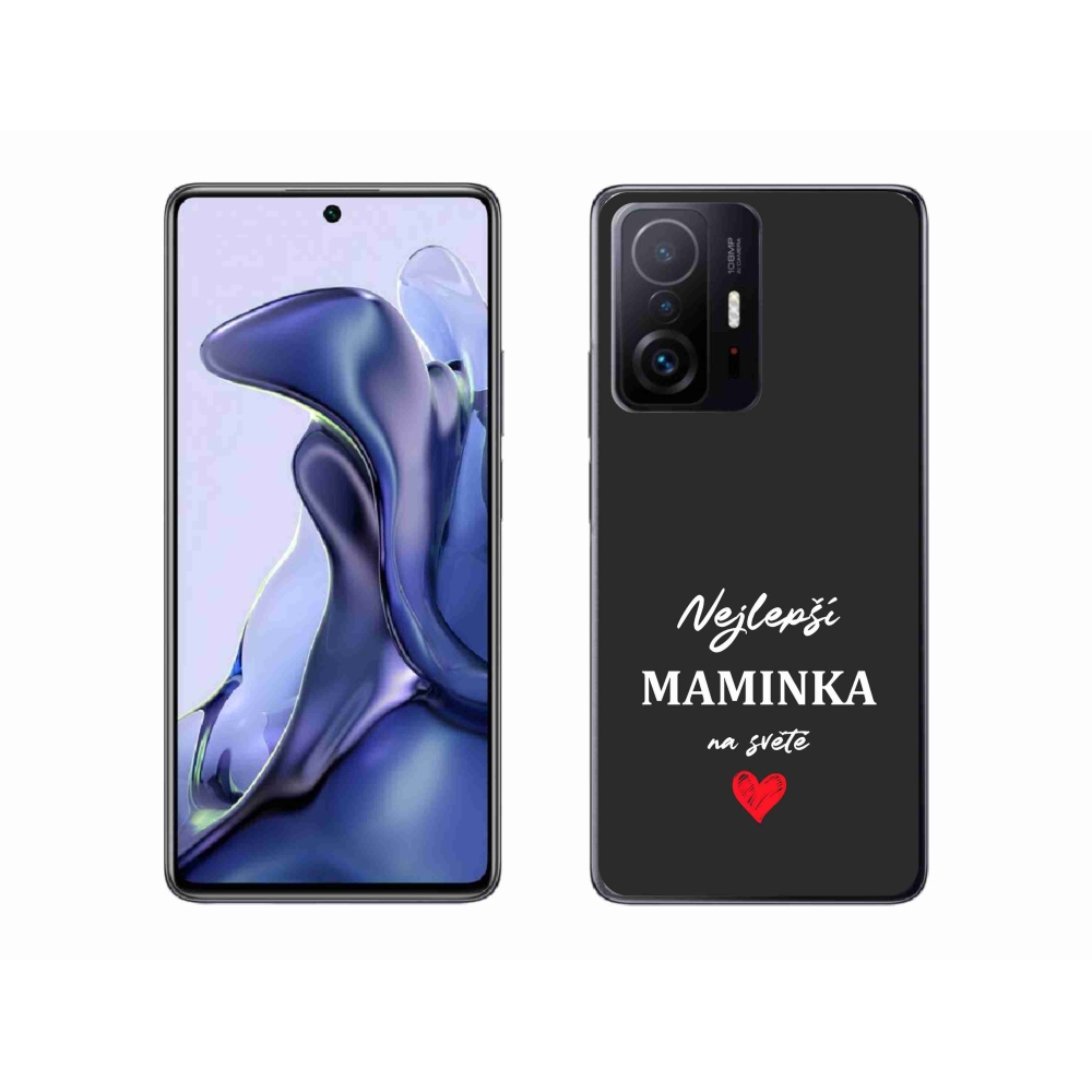 Gélový kryt mmCase na Xiaomi 11T Pro - najlepšia mamička 1 čierne pozadie