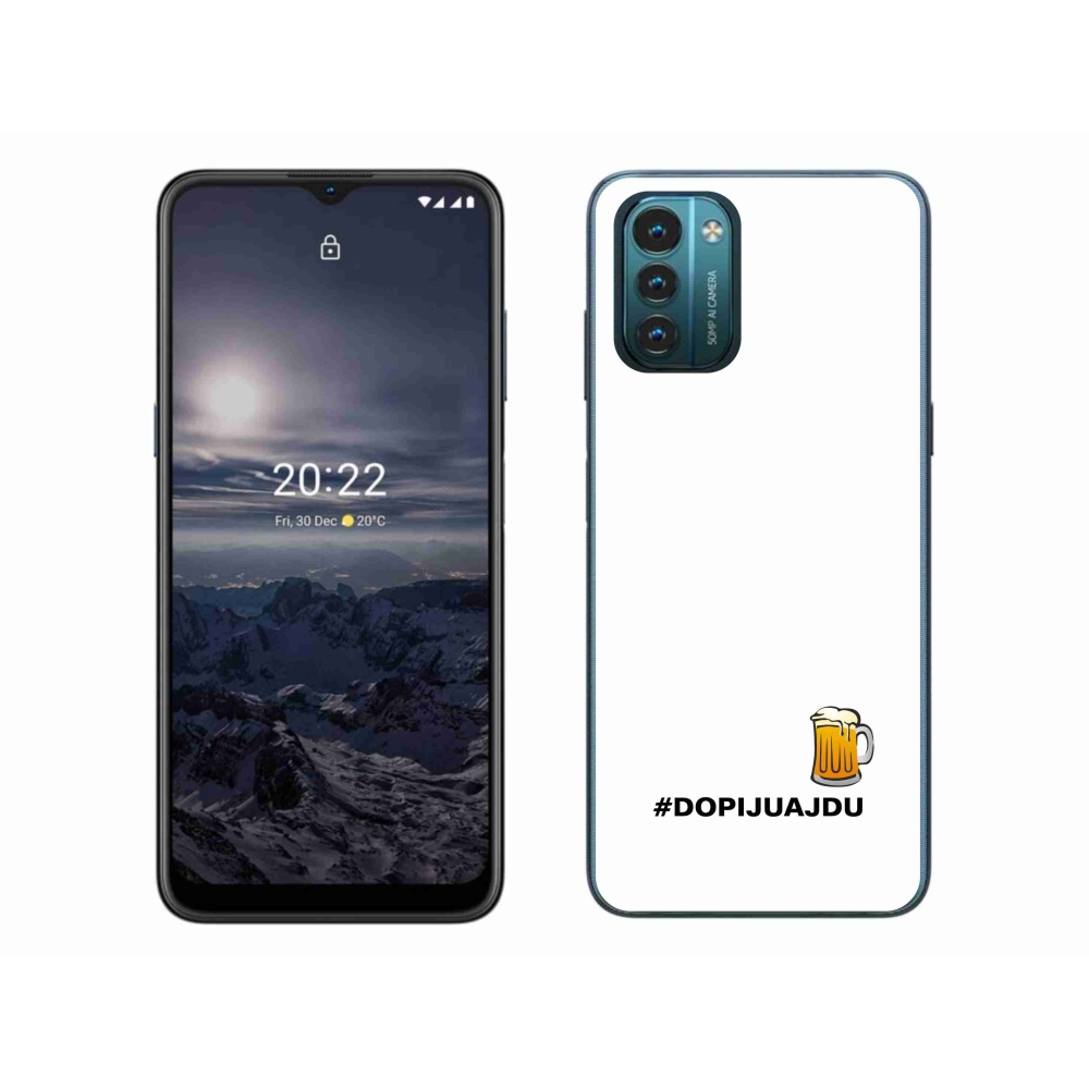 Gélový kryt mmCase na Nokia G11/G21 - pivný motív 1 biele pozadie