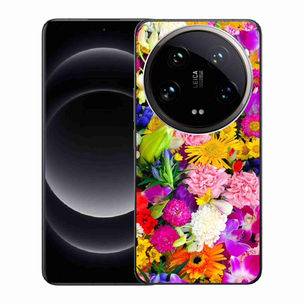 Gélový kryt mmCase na Xiaomi 14 Ultra - kvety 12