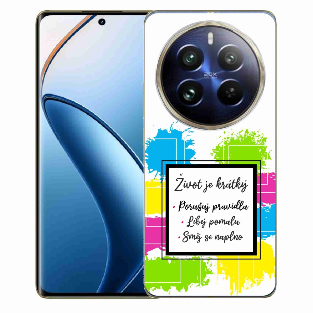 Gélový kryt mmCase na Realme 12 Pro 5G/12 Pro+ 5G - citát 5 biele pozadie