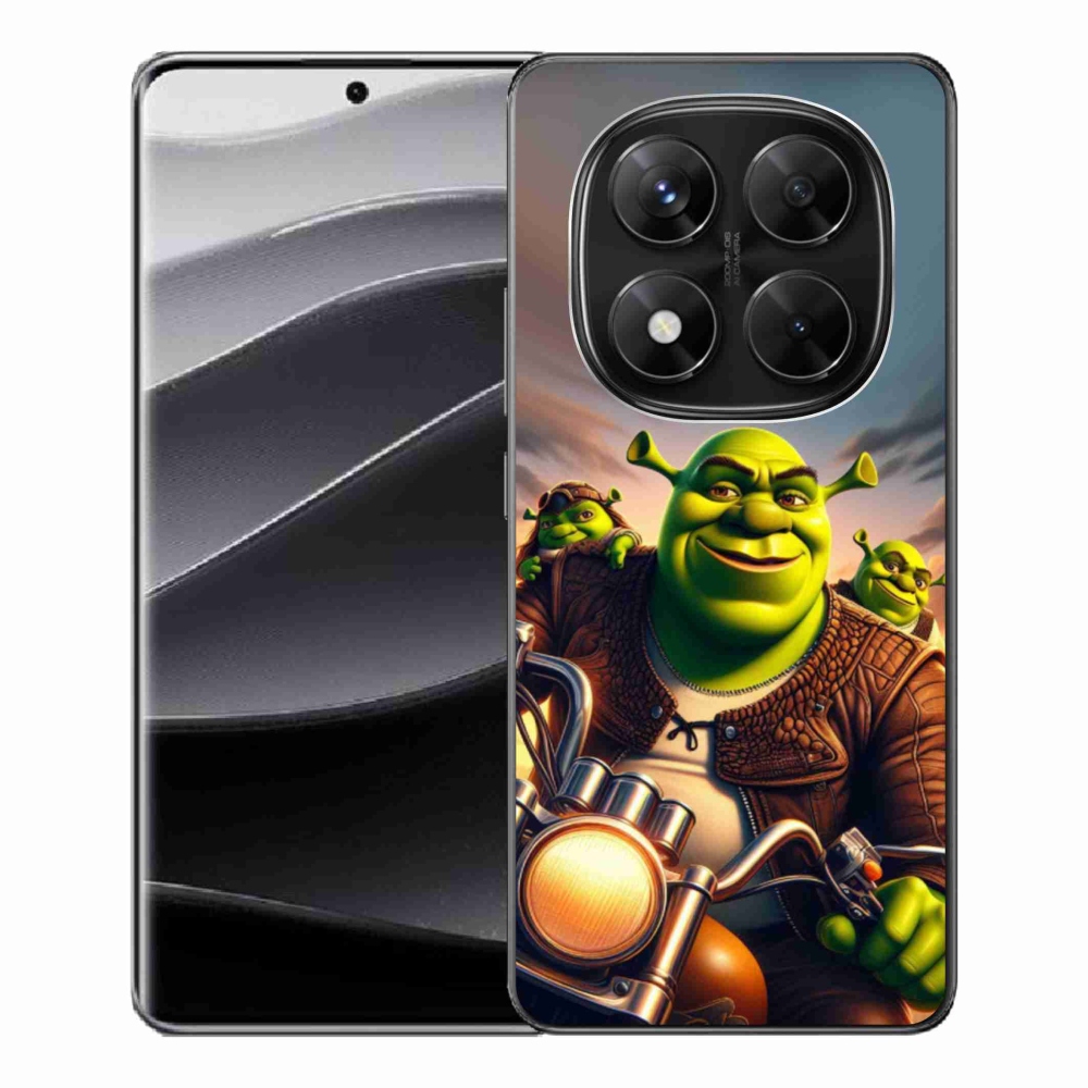 Gélový kryt mmCase na Xiaomi Redmi Note 14 Pro 5G/Poco X7 5G - shrek na motorke