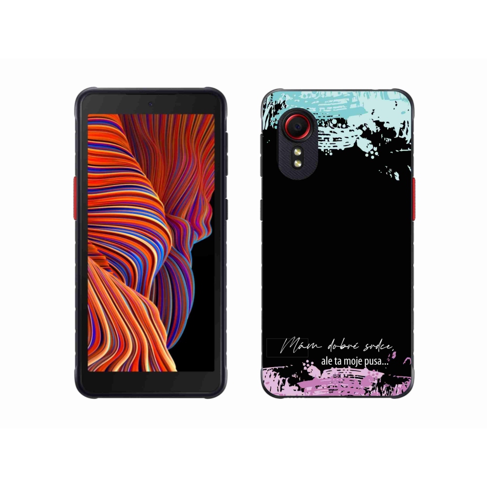 Gélový kryt mmCase na Samsung Galaxy Xcover 5 - vtipný text 3 čierne pozadie