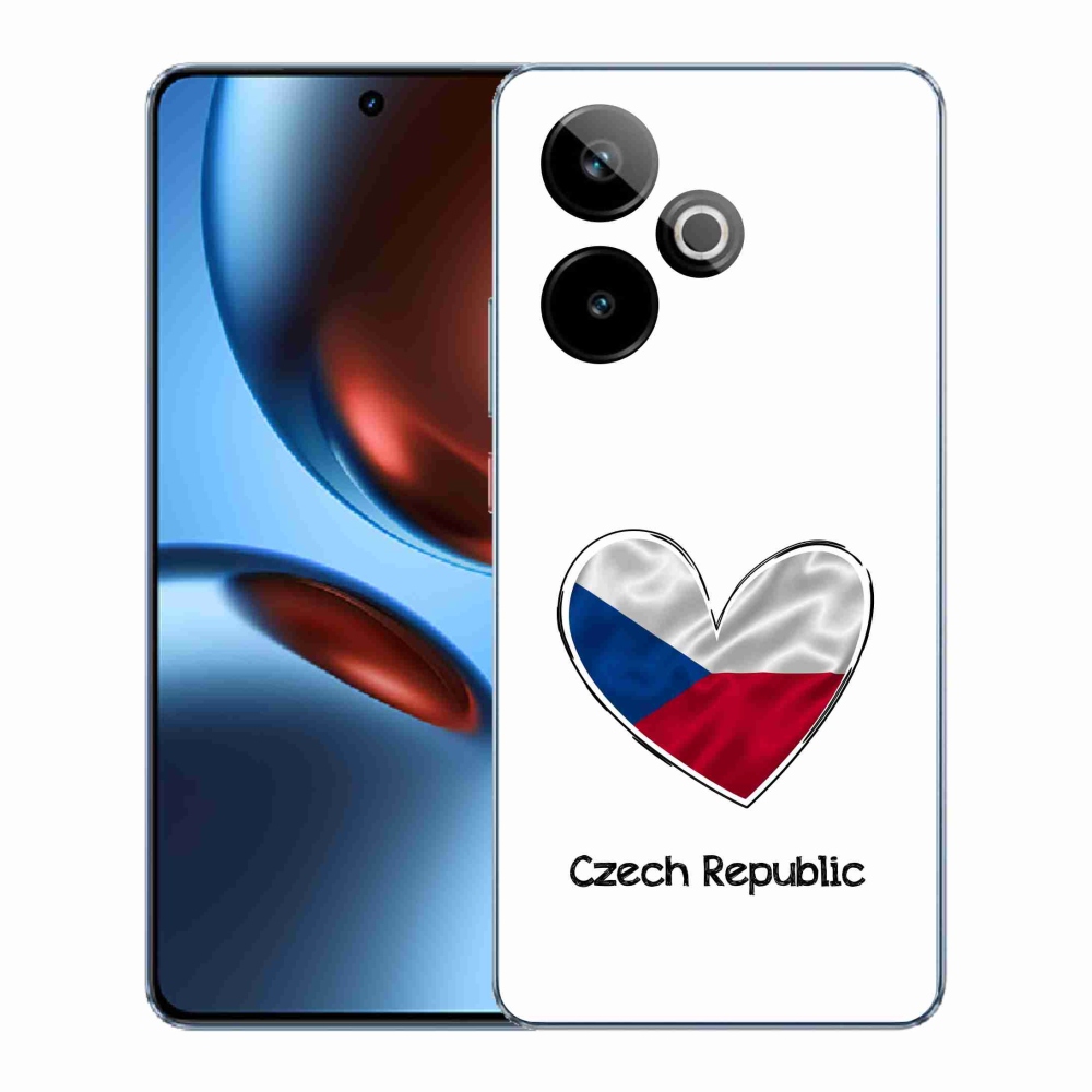 Gélový kryt mmCase na Realme GT 7 5G/GT 7T 5G - vlajka srdca biele pozadie