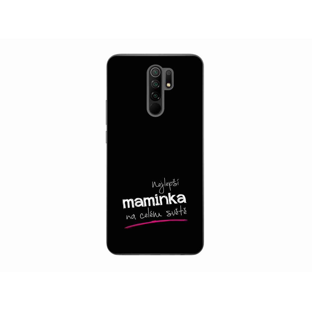 Gélový kryt mmCase na Xiaomi Redmi 9 - najlepšia mamička 4 čierne pozadie