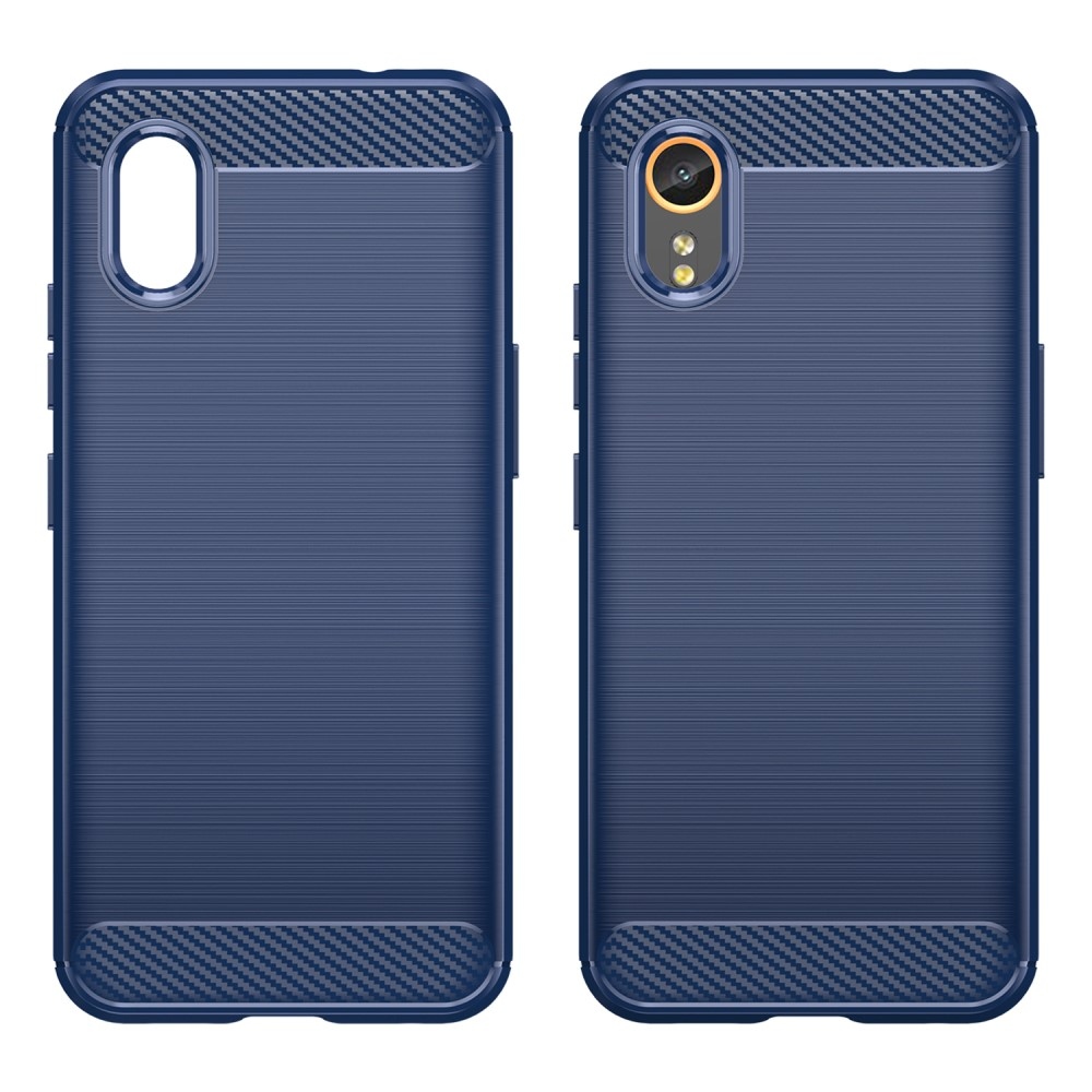 Carbon odolný gélový obal na Samsung Galaxy Xcover 7 - modrý
