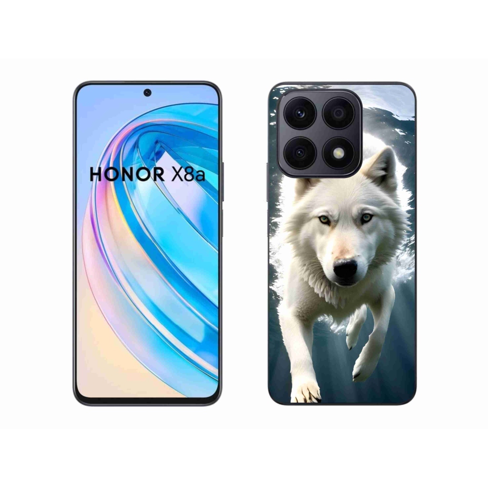 Gélový kryt mmCase na Honor X8a - biely vlk