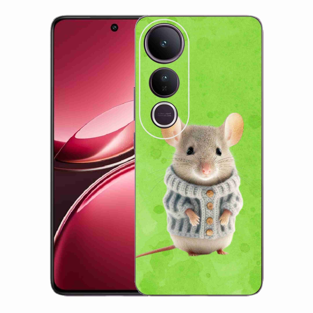 Gélový kryt mmCase na Vivo V50 Lite 4G/5G - myška vo svetri