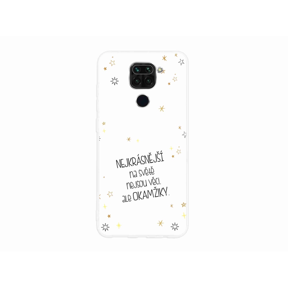 Gélový kryt mmCase na Xiaomi Redmi Note 9 - citát 4 biele pozadie