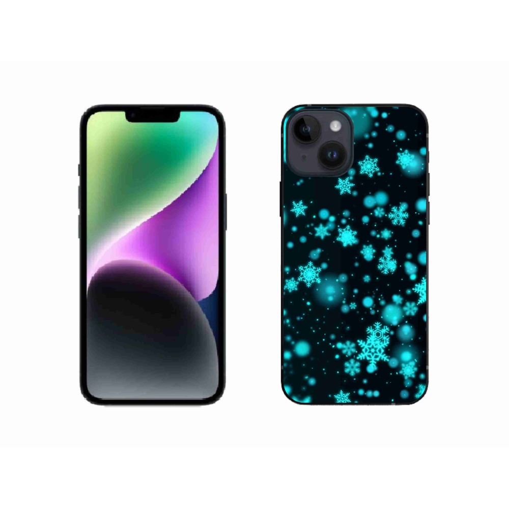 Gélový kryt mmCase na iPhone 14 - snehové vločky 1