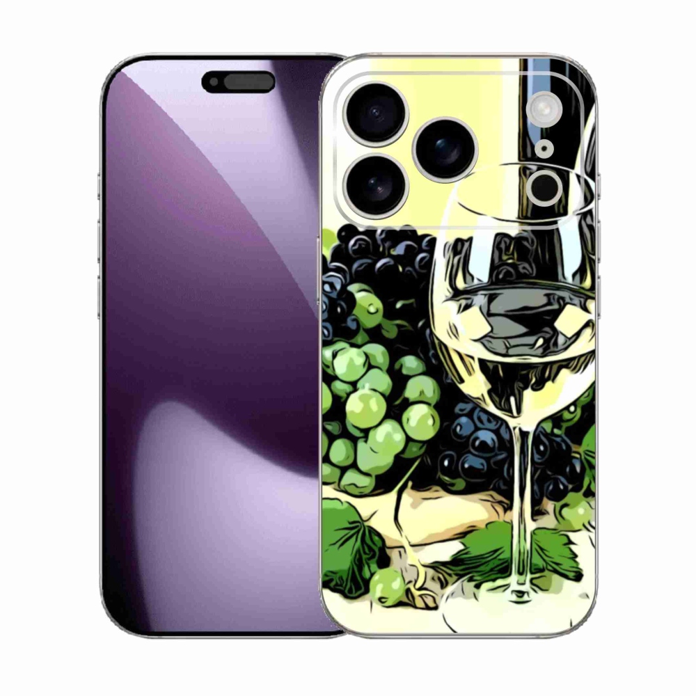 Gélový kryt mmCase na iPhone 17 Pro - pohár vína