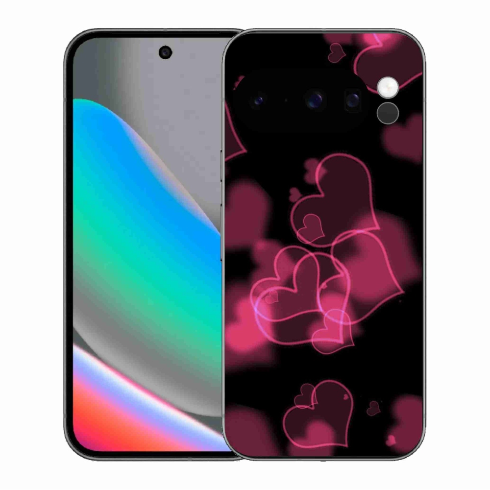 Gélový kryt mmCase na Google Pixel 10 Pro - červené srdiečka