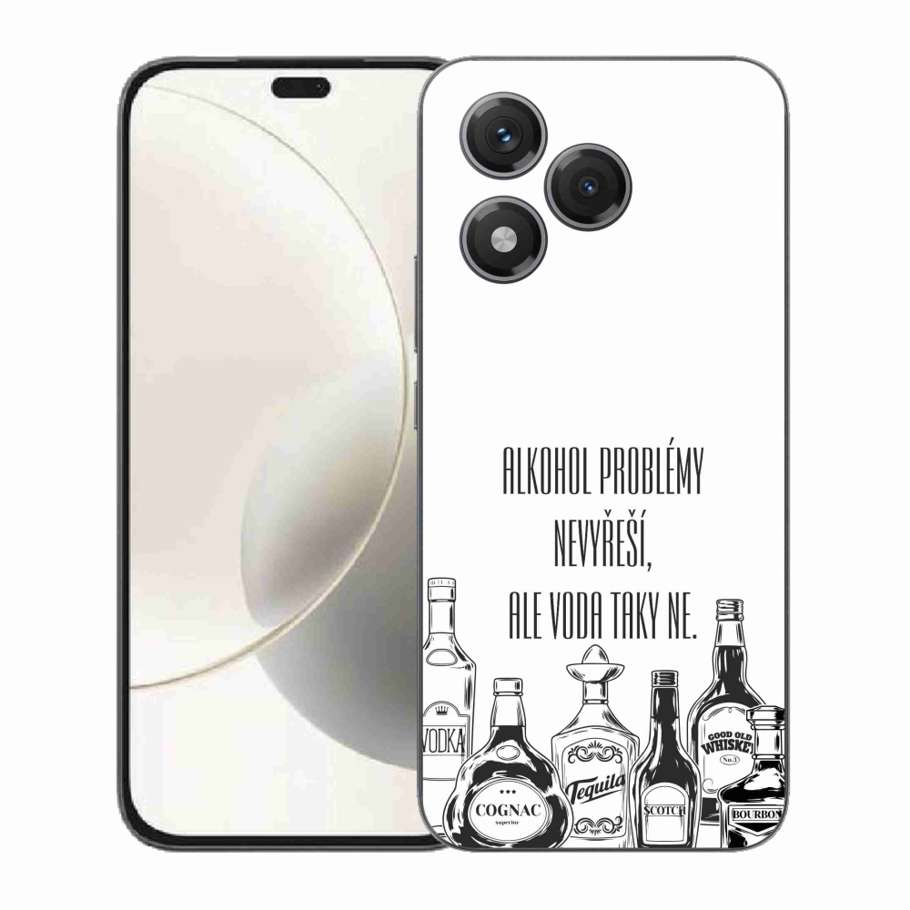 Gélový kryt mmCase na Honor 400 Lite - vtipný text biele pozadie