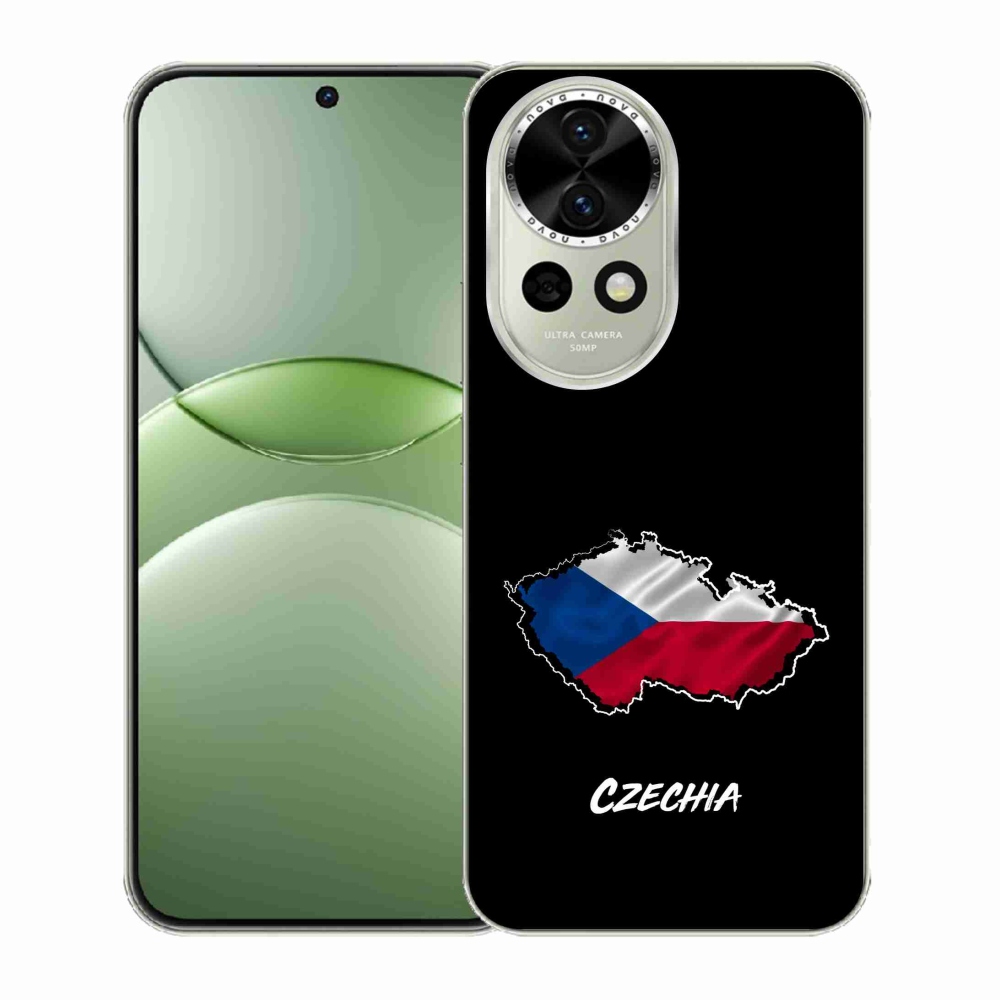 Gélový kryt mmCase na Huawei Nova 13 5G - Czechia čierne pozadie