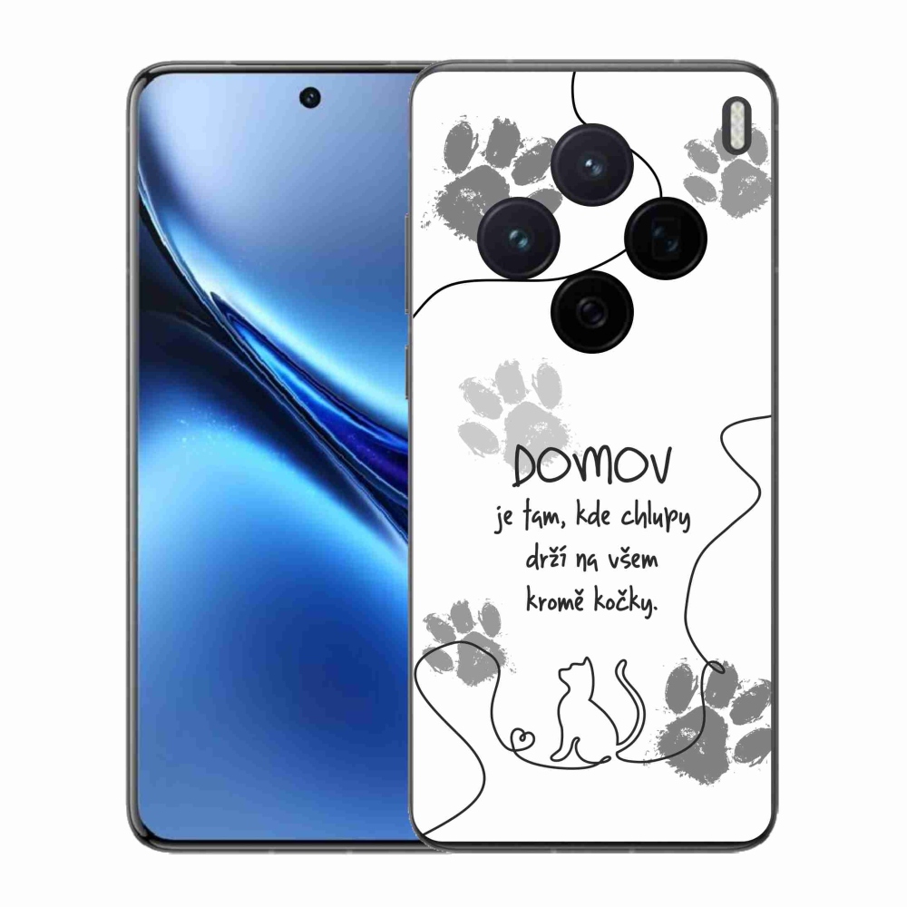 Gélový kryt mmCase na Vivo X200 5G - mačacie motív biele pozadie