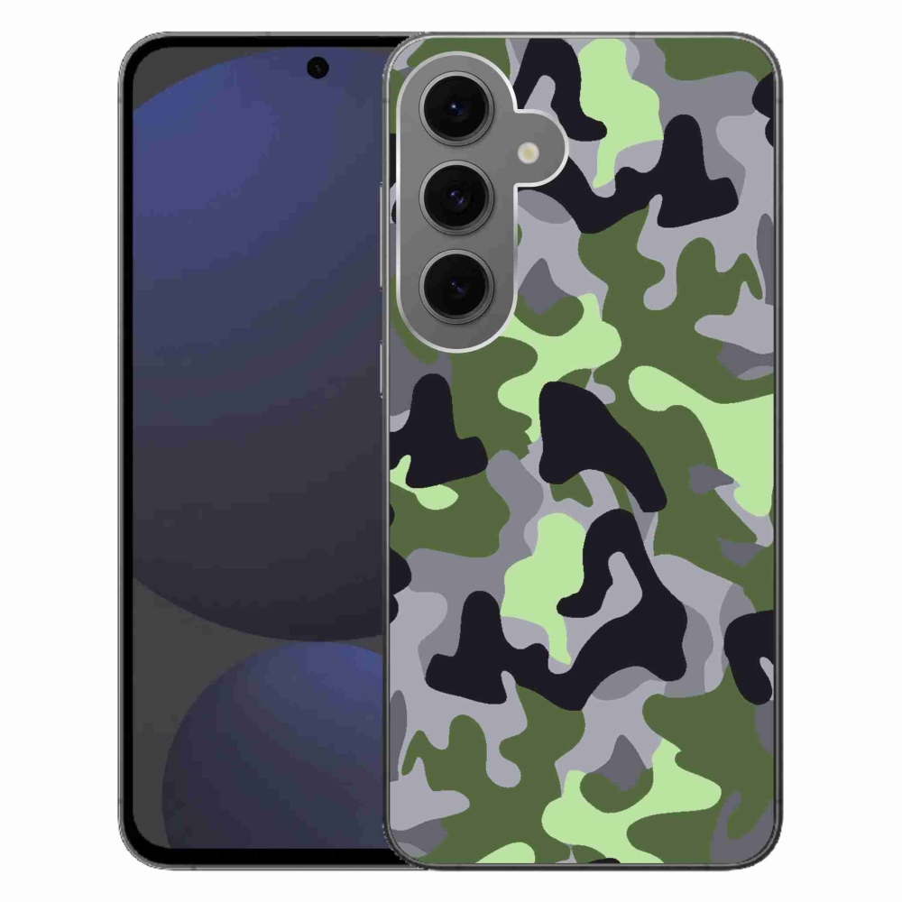 Gélový kryt mmCase na Samsung Galaxy S24 FE - maskáčový vzor 7