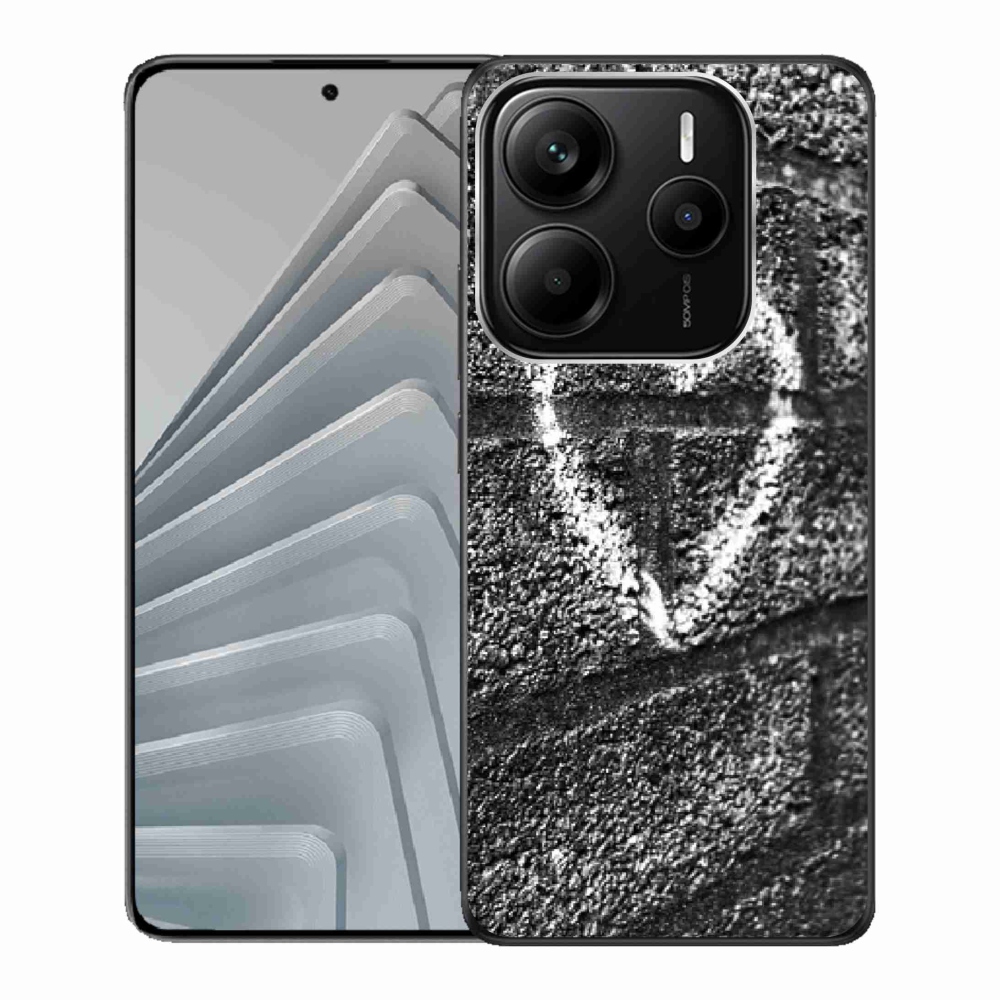 Gélový kryt mmCase na Xiaomi Redmi Note 14 5G - srdce na zdi