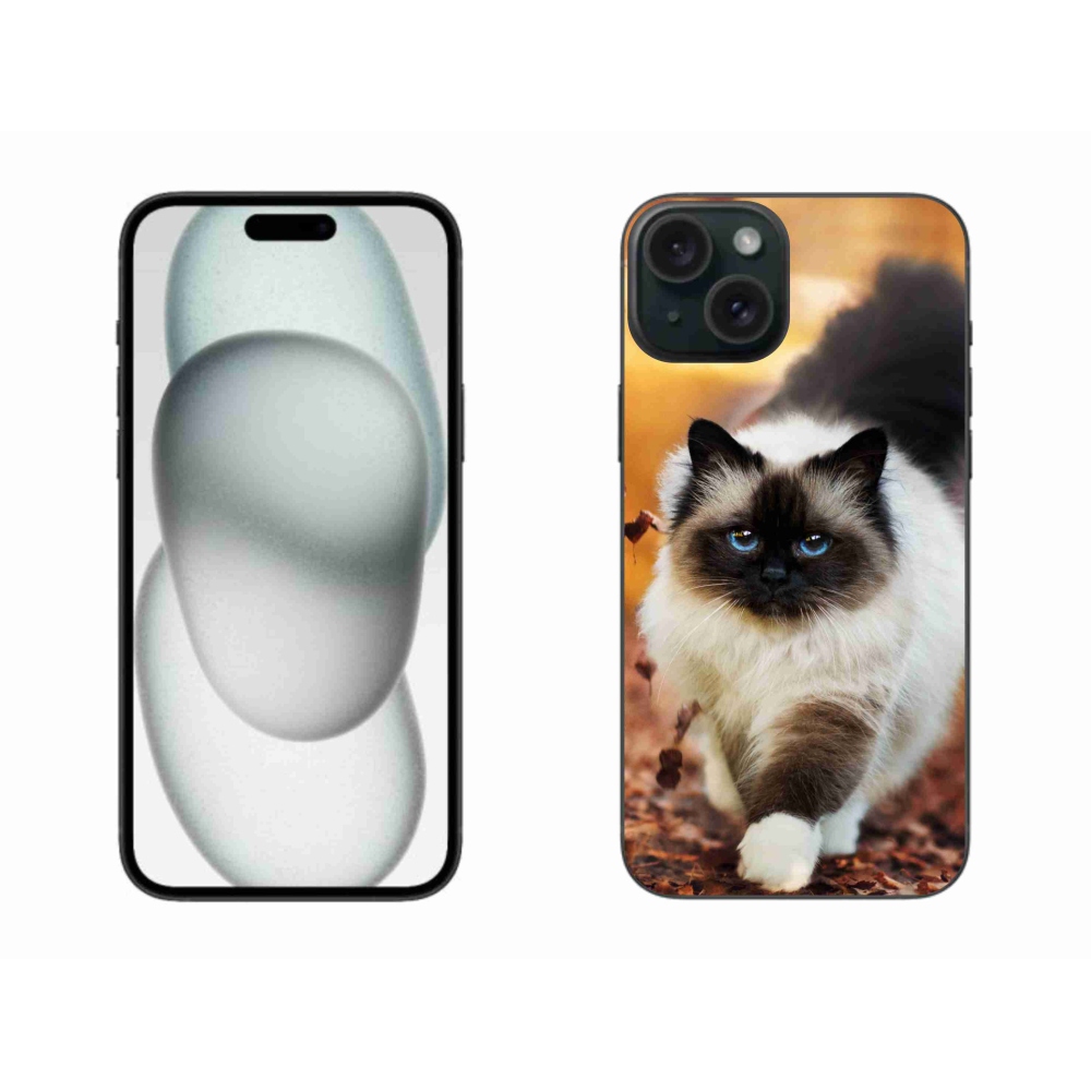 Gélový obal mmCase na iPhone 15 Plus - mačka