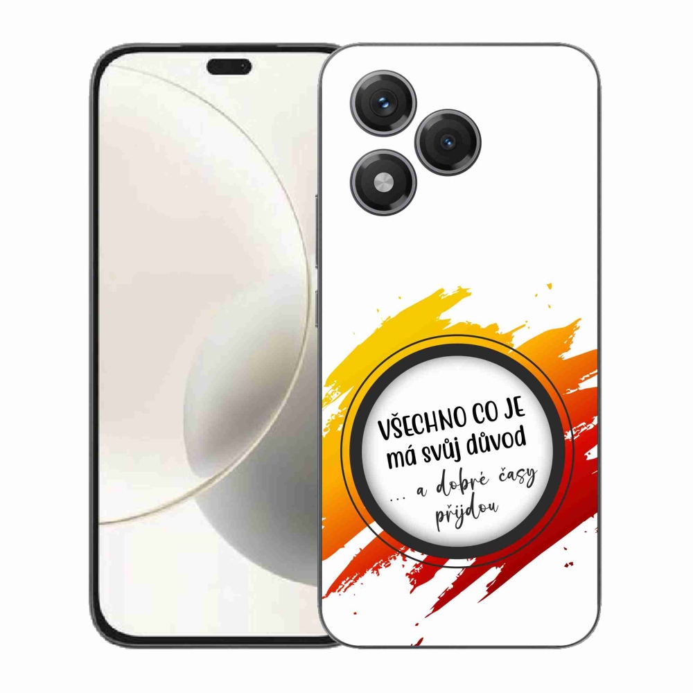 Gélový kryt mmCase na Honor 400 Lite - citát 3 biele pozadie