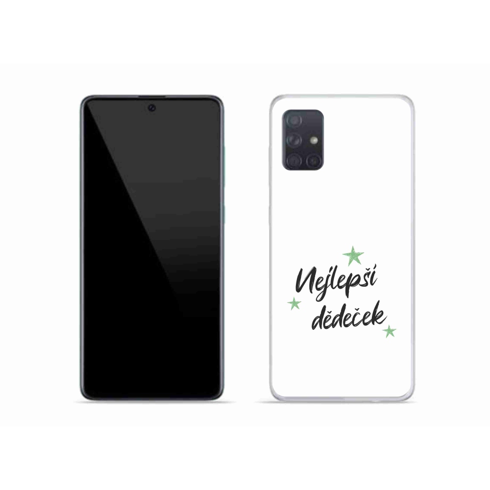 Gélový kryt mmCase na Samsung Galaxy A51 - najlepší dedko 2 biele pozadie