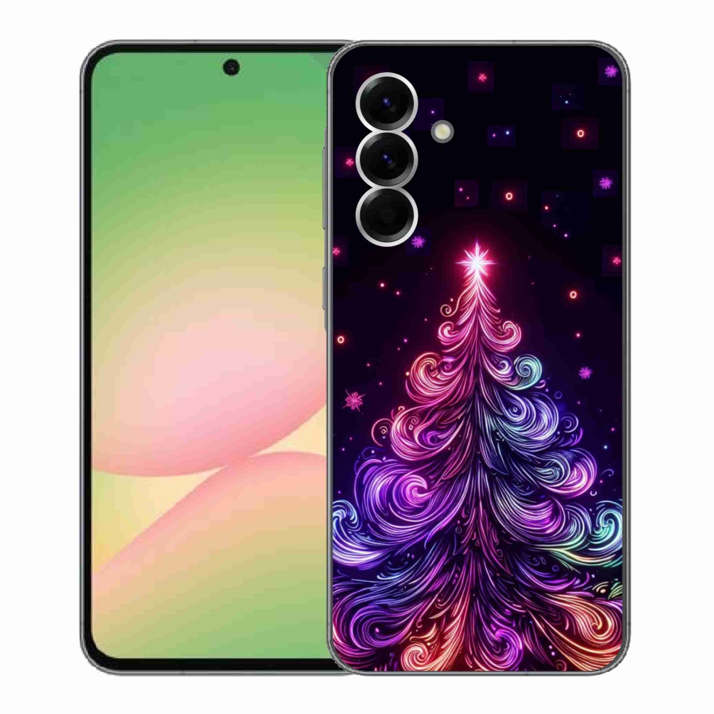 Gélový kryt mmCase na Samsung Galaxy A56 5G - neónový vianočný stromček 1