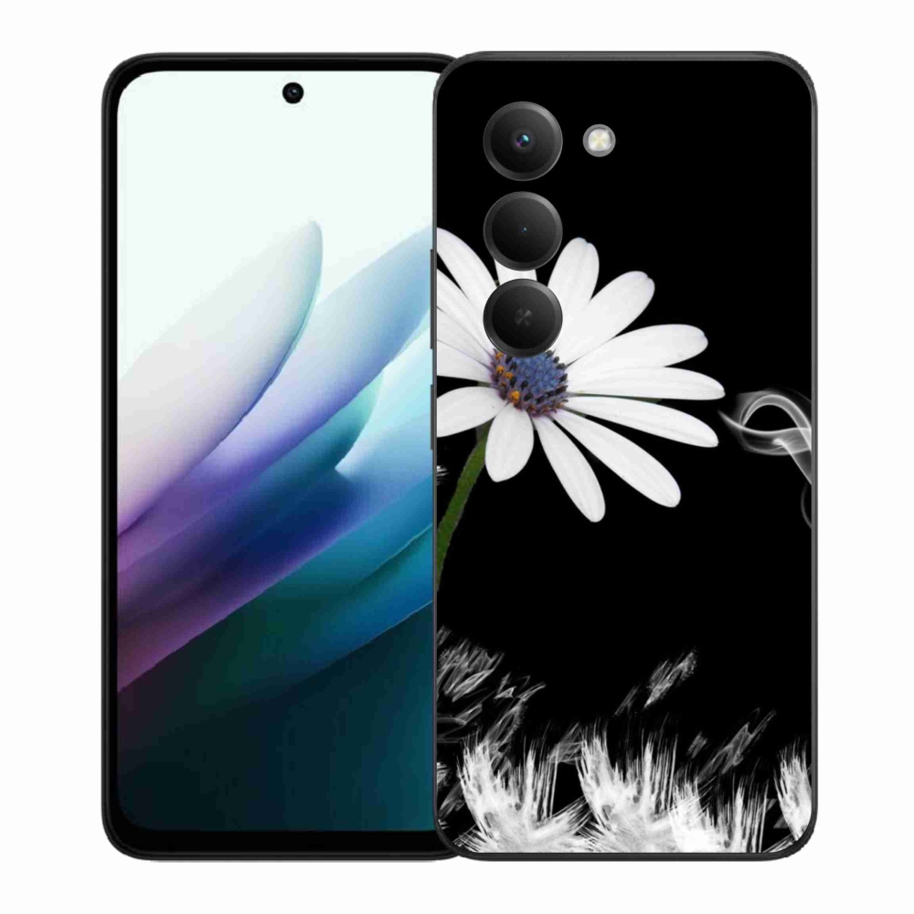 Gélový kryt mmCase na Xiaomi Redmi 15 4G/5G (171mm) - biela kvetina