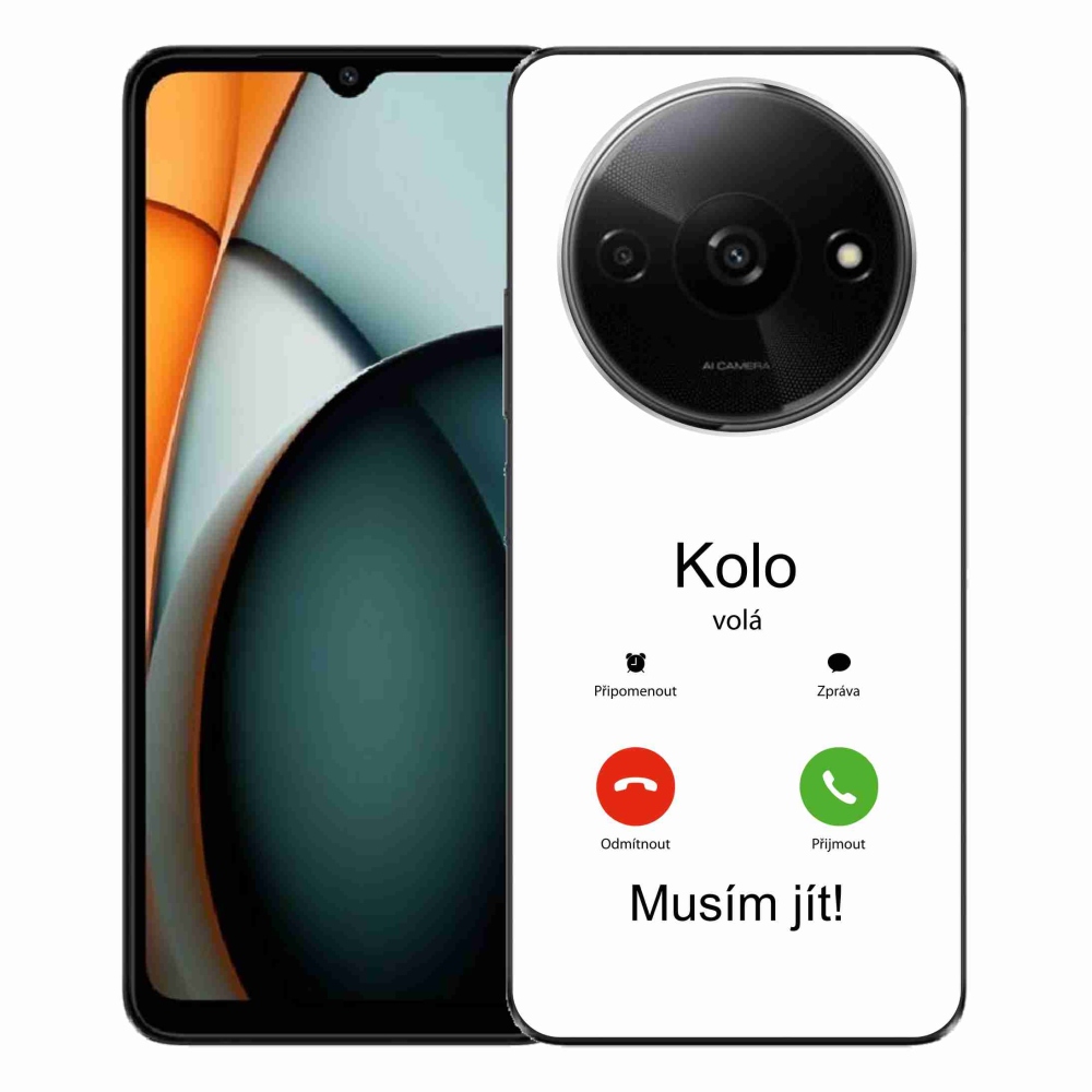 Gélový kryt mmCase na Xiaomi Redmi A3 - koleso volá biele pozadie