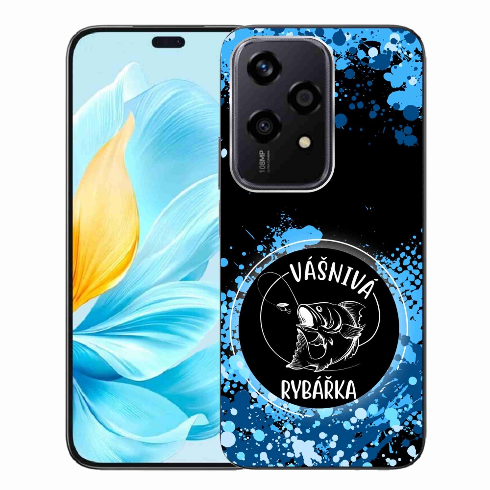 Gélový kryt mmCase na Honor 200 Lite 5G - vášnivá rybárka čierne pozadie