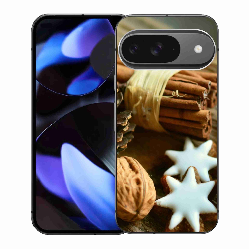 Gélový kryt mmCase na Google Pixel 9/9 Pro - škorica a perníčky