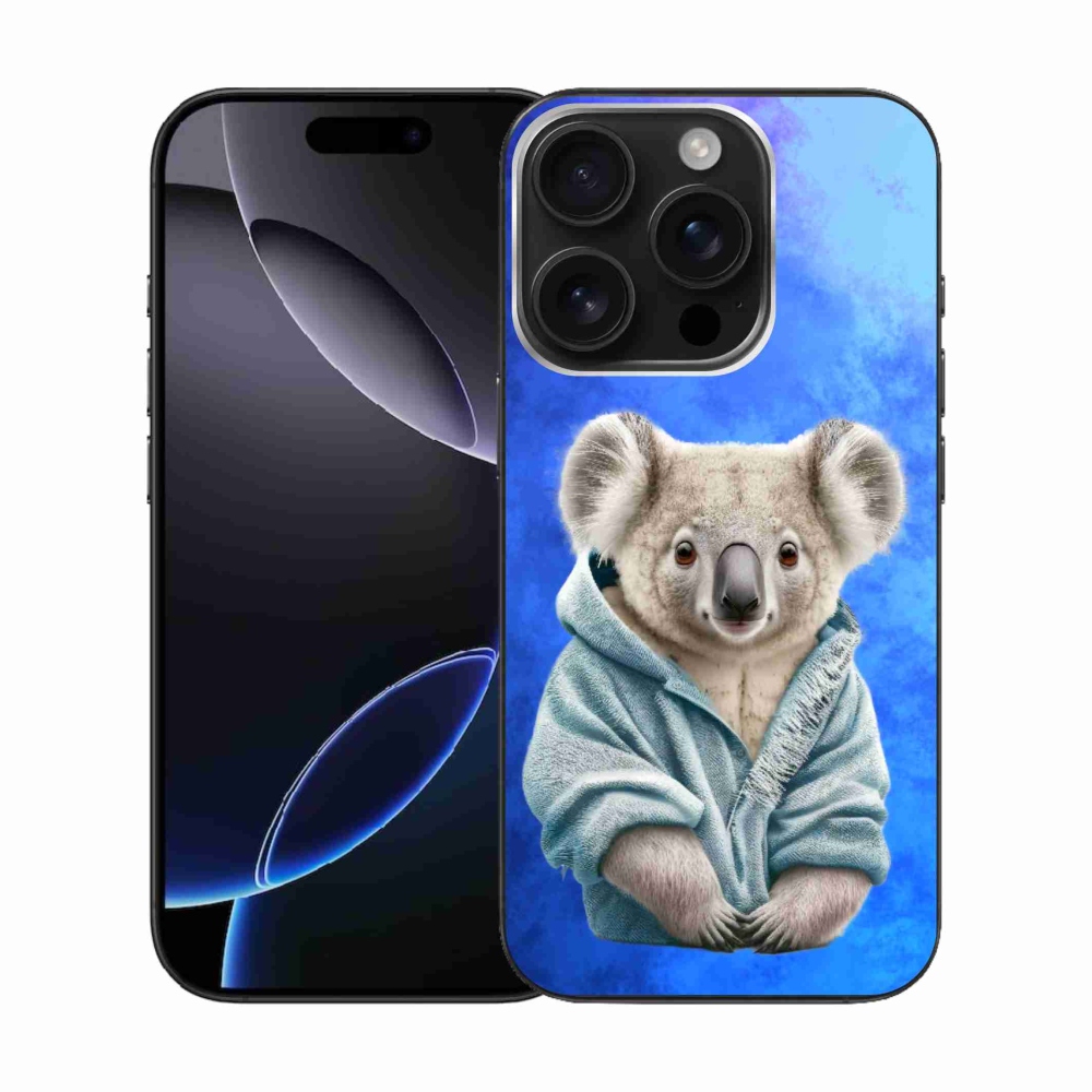 Gélový kryt mmCase na iPhone 16 Pro - koala vo svetri