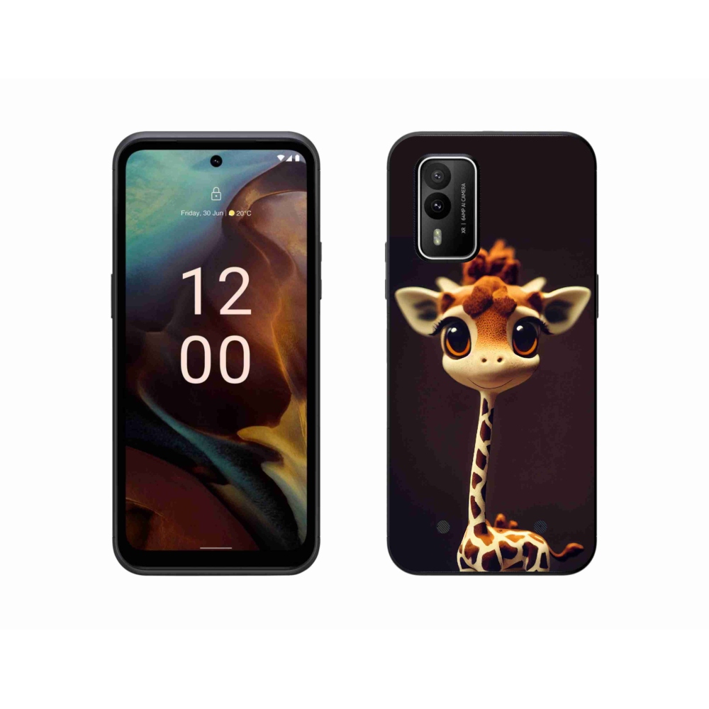 Gélový kryt mmCase na Nokia XR21 - malá žirafa