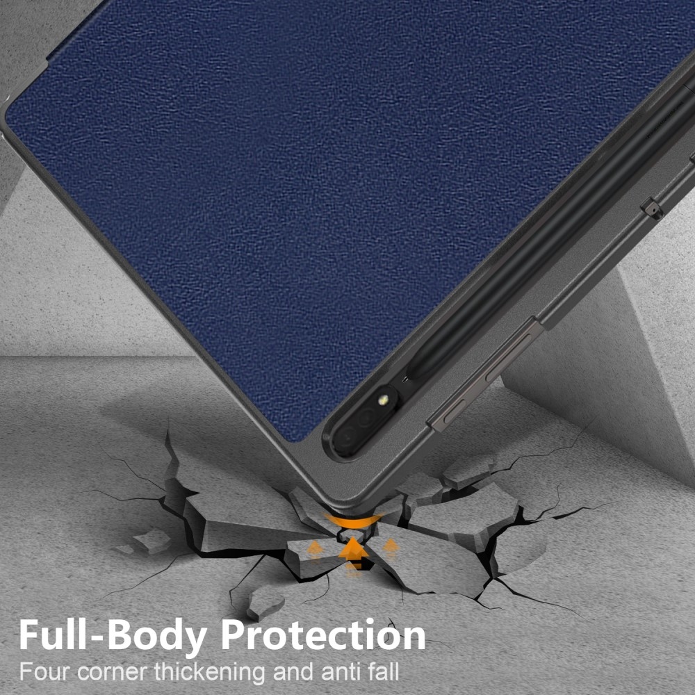 Case chytré zatváracie puzdro na Samsung Galaxy Tab S9 Ultra - tmavomodré