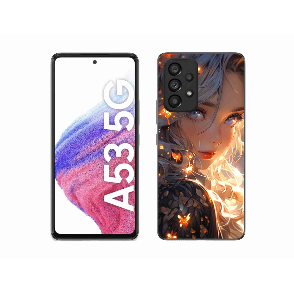 Gélový kryt mmCase na Samsung Galaxy A53 5G - dievča a motýle