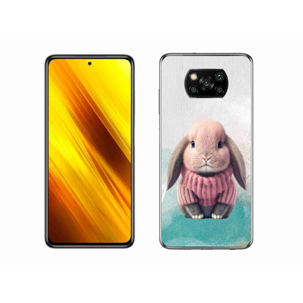 Gélový kryt mmCase na Xiaomi Poco X3 Pro - zajačik vo svetri