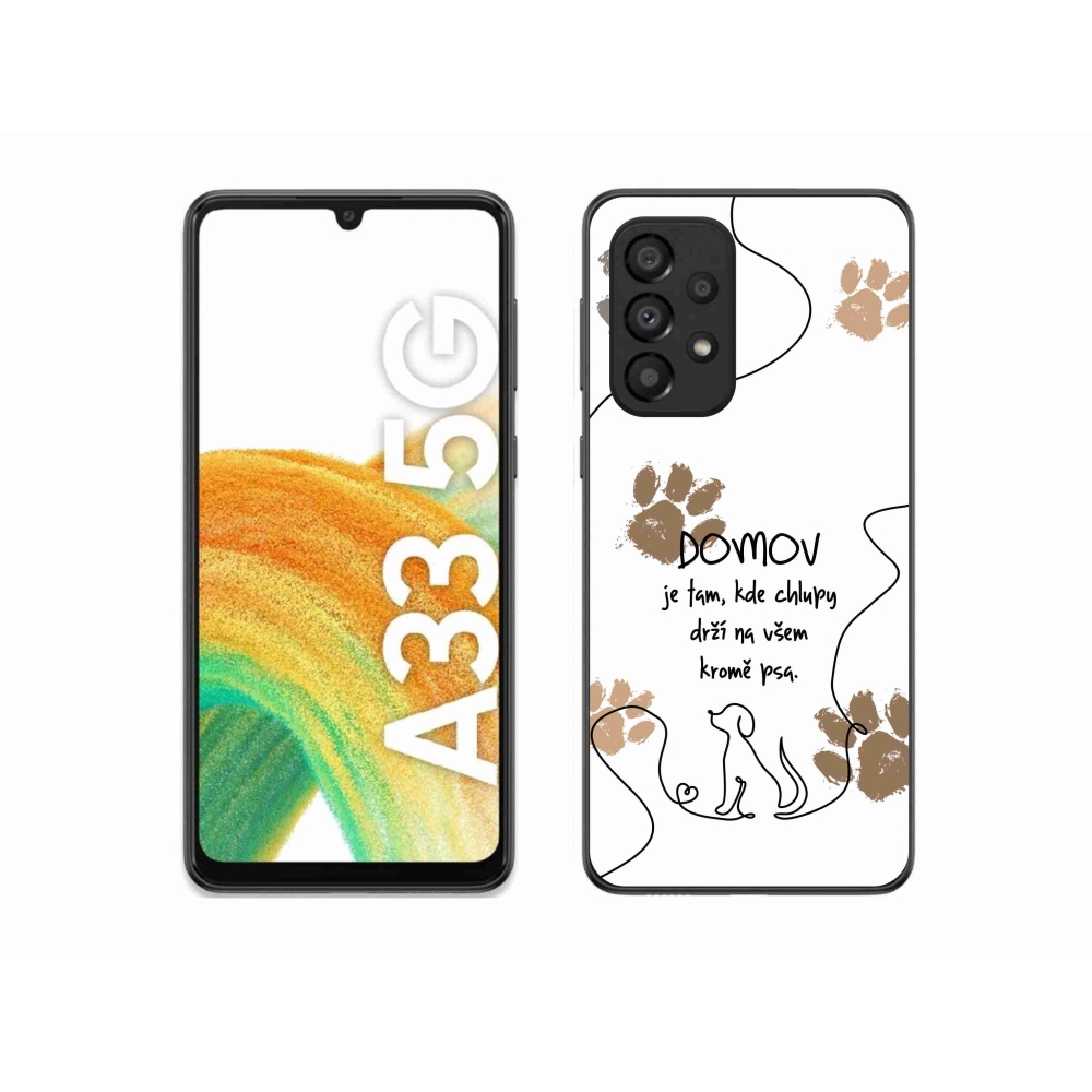 Gélový kryt mmCase na Samsung Galaxy A33 5G - psí motív biele pozadie