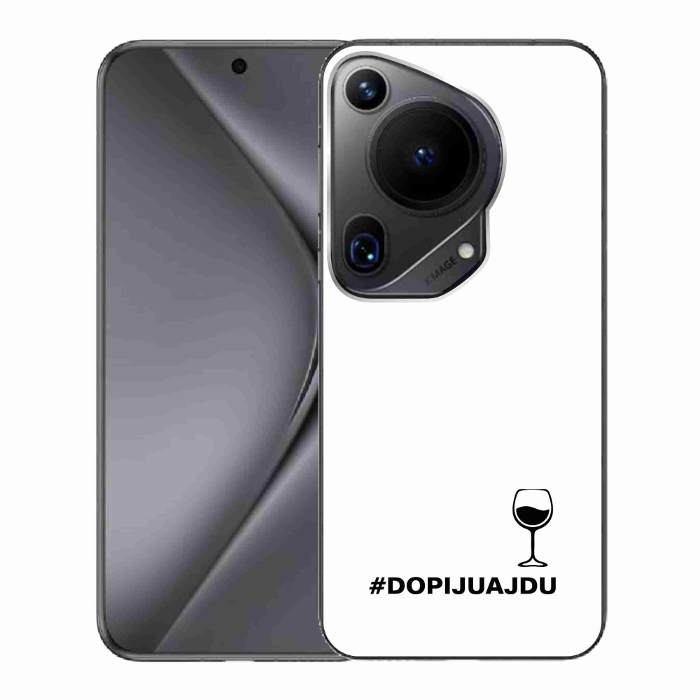 Gélový kryt mmCase na Huawei Pura 70 Ultra - vínny motív biele pozadie